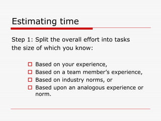 Basic Time Estimation | PPTX