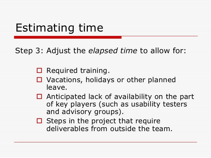 Basic Time Estimation