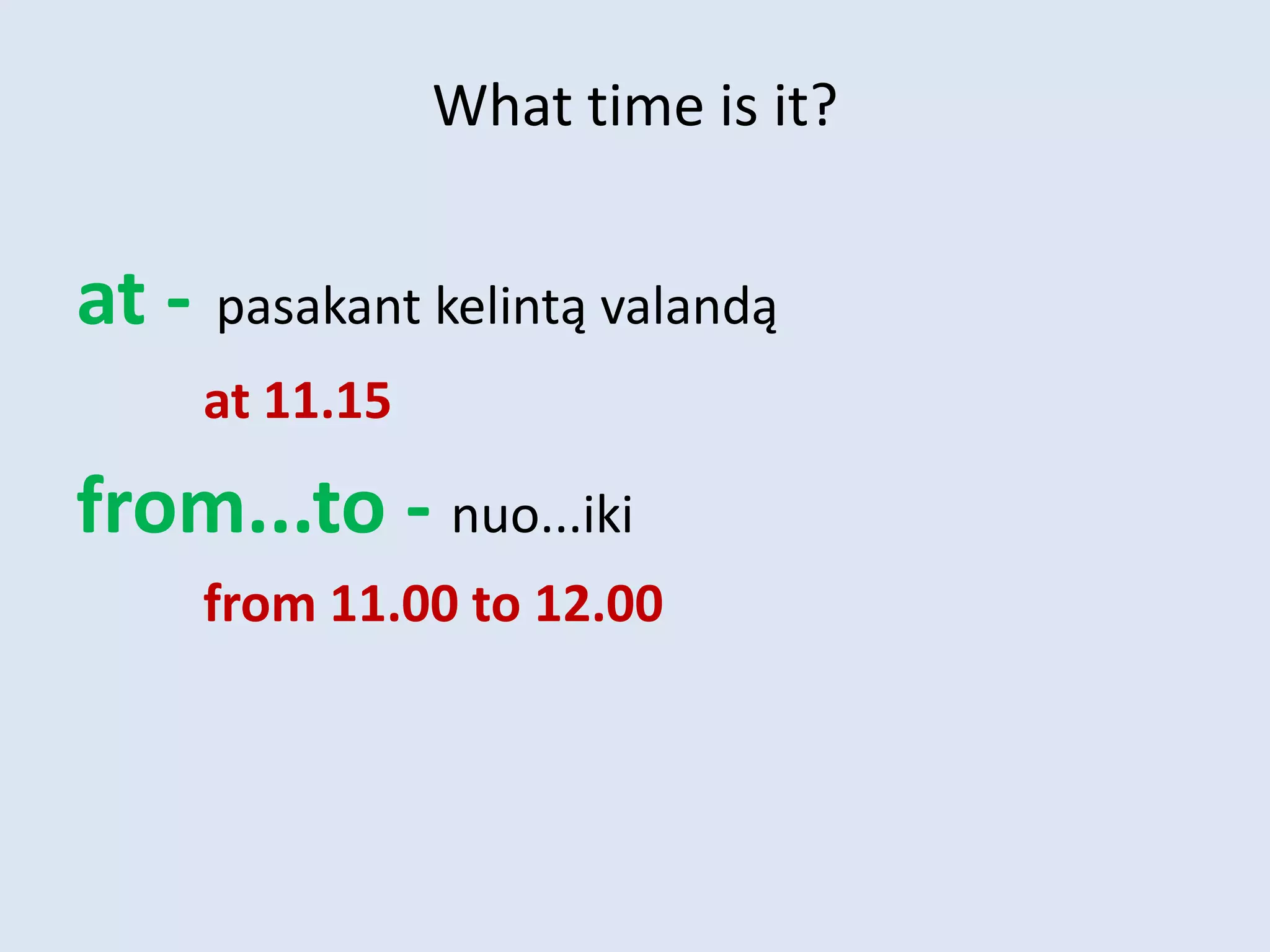 Time expressing | PPTX