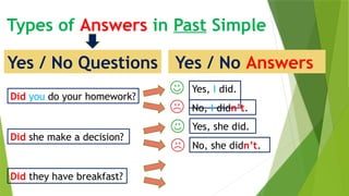Past Statements Question TIME EXPRESSIONS IN PAST, Exercises and Examples | PPTX