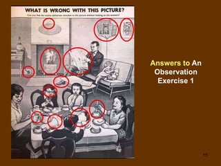 15
Answers to An
Observation
Exercise 1
 