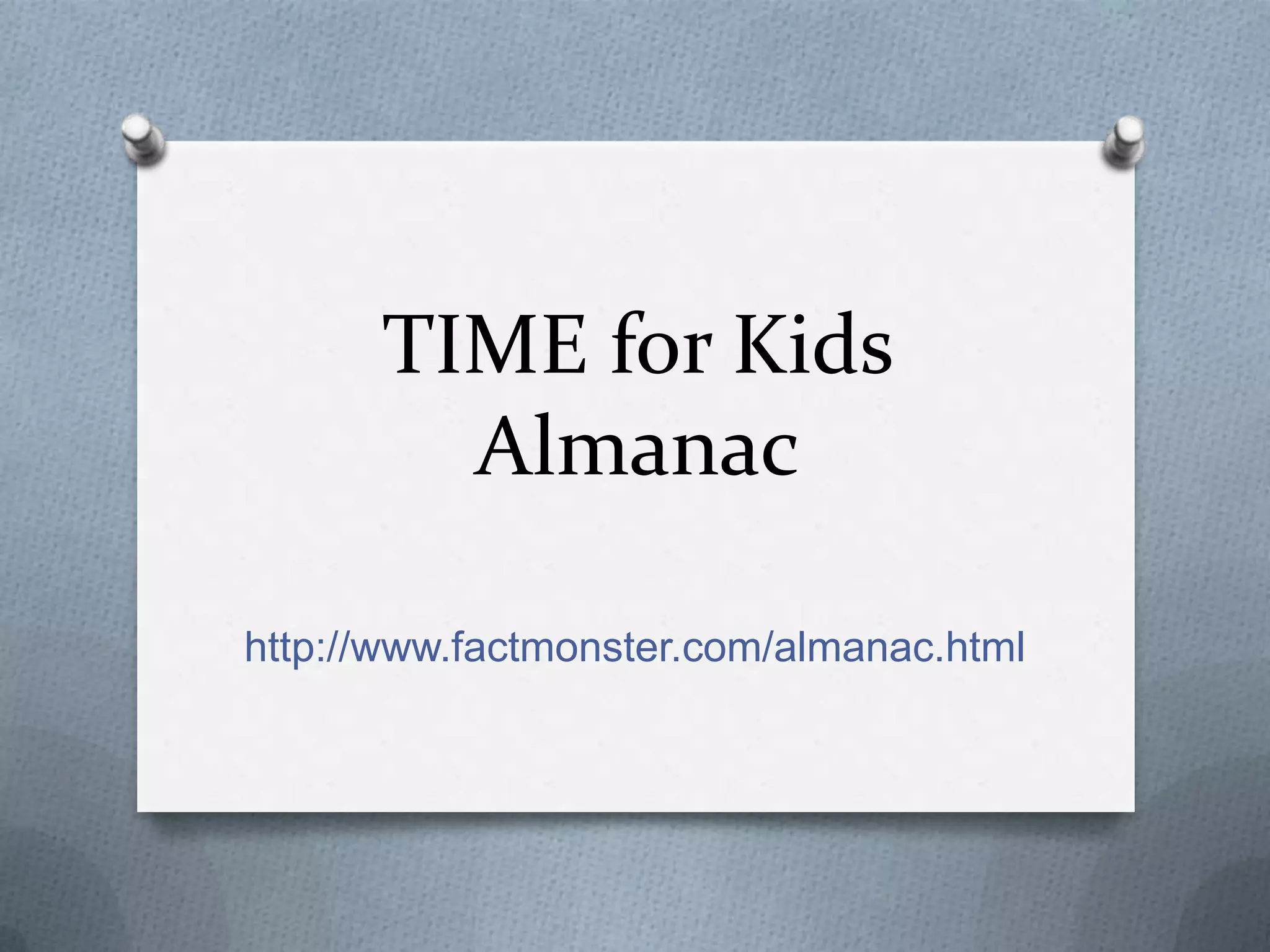 TIME for Kids Almanac | PPTX