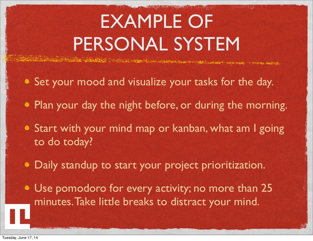 EXAMPLE OF PERSONAL SYSTEM Set