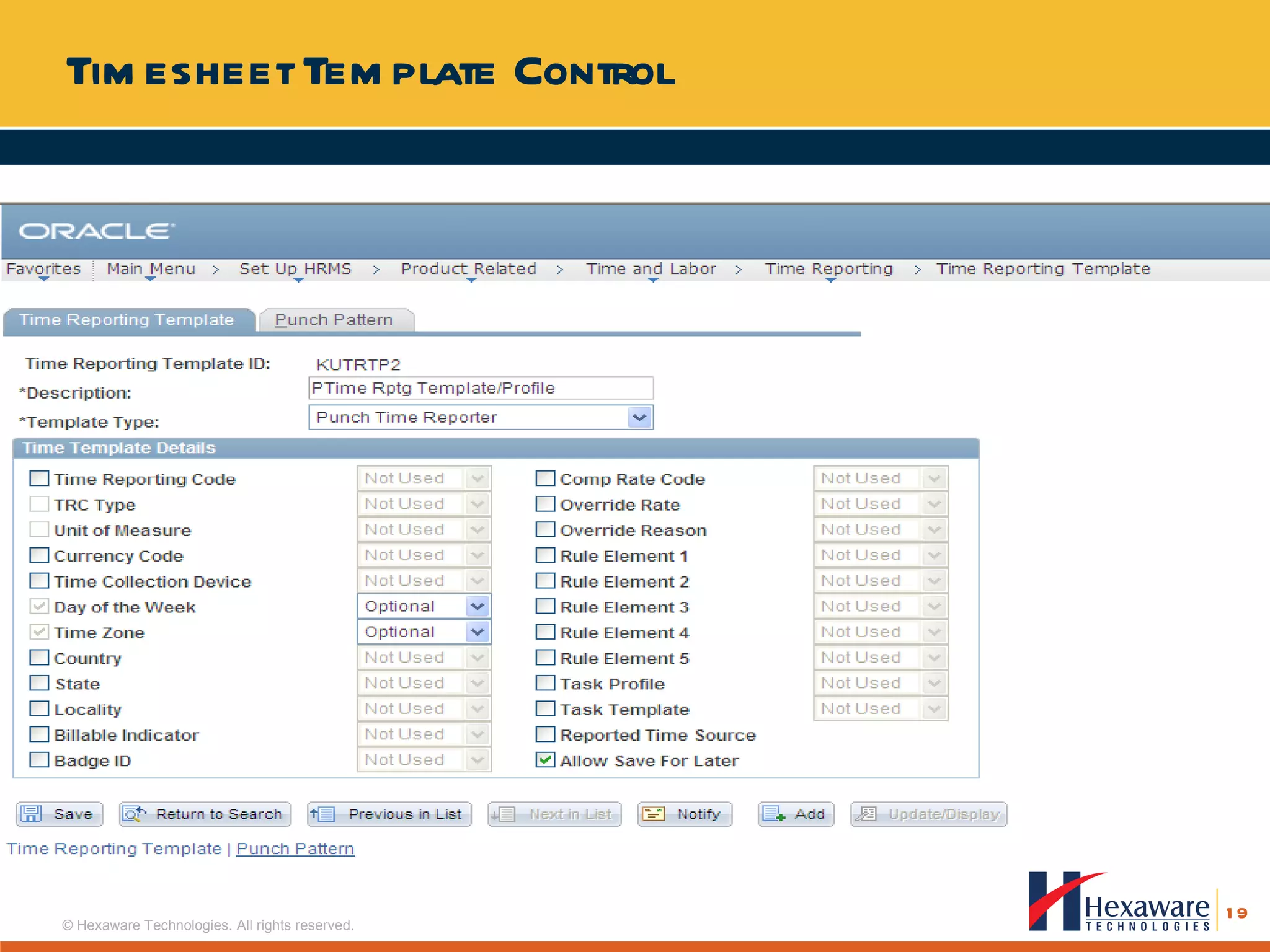 Timesheet Template Control 