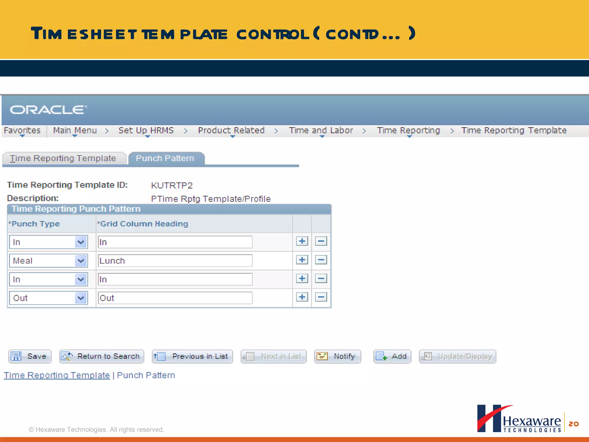 Timesheet template control ( contd…) 