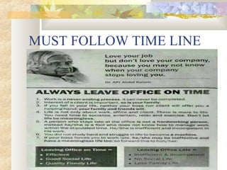 MUST FOLLOW TIME LINE
 