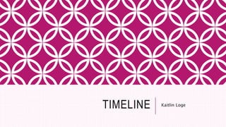 TIMELINE Kaitlin Loge
 