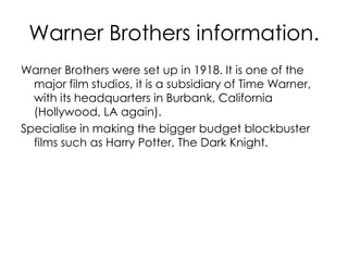 Timeline into film history | PPT