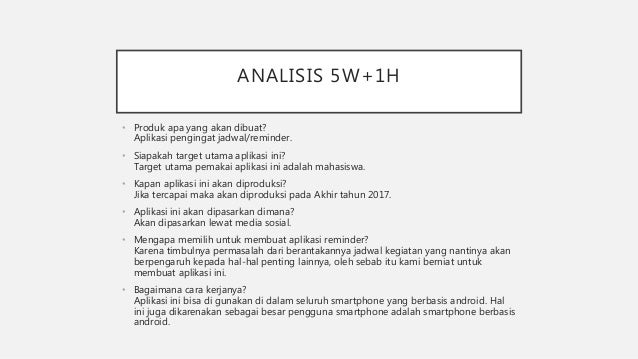Contoh Analisis 5w 1h Master Books Contoh Analisis 5w 1h Master Books