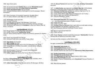 Timeline of modern Indian history relevant for upsc and pcs ...