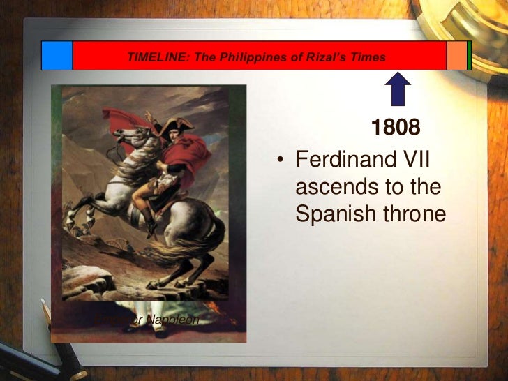 Timeline philippines of rizal's times