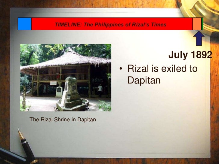 Timeline philippines of rizal's times