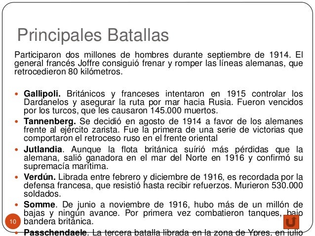 Linea Del Tiempo De La Primera Guerra Mundial
