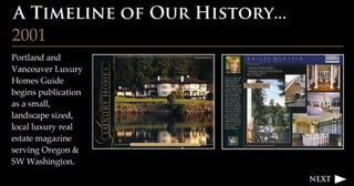 History Timeline of Luxury Home Magazine