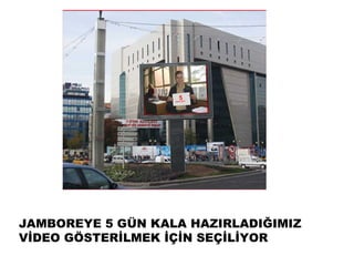 JAMBOREYE 5 GÜN KALA HAZIRLADIĞIMIZ
VİDEO GÖSTERİLMEK İÇİN SEÇİLİYOR
 