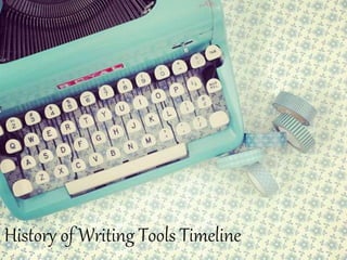 History of Writing Tools Timeline
 
