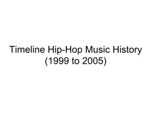 Timeline hip hop music history