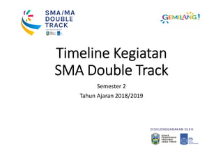 Timeline Kegiatan
SMA Double Track
Semester 2
Tahun Ajaran 2018/2019
 