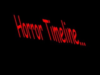 Horror Timeline... 