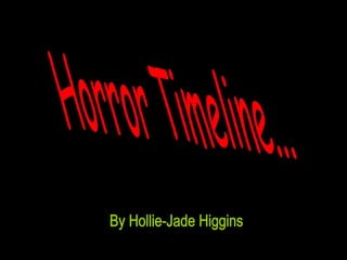 Horror Timeline... By Hollie-Jade Higgins 
