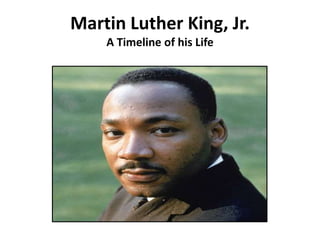 Martin Luther King, Jr.
    A Timeline of his Life
 