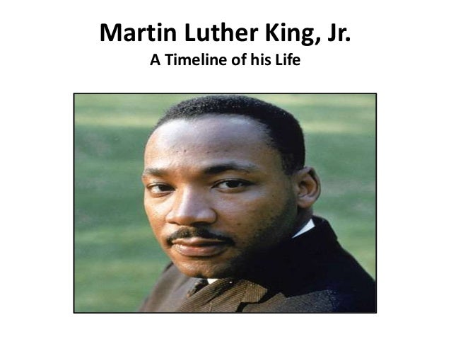 timeline of martin luther king jr s life