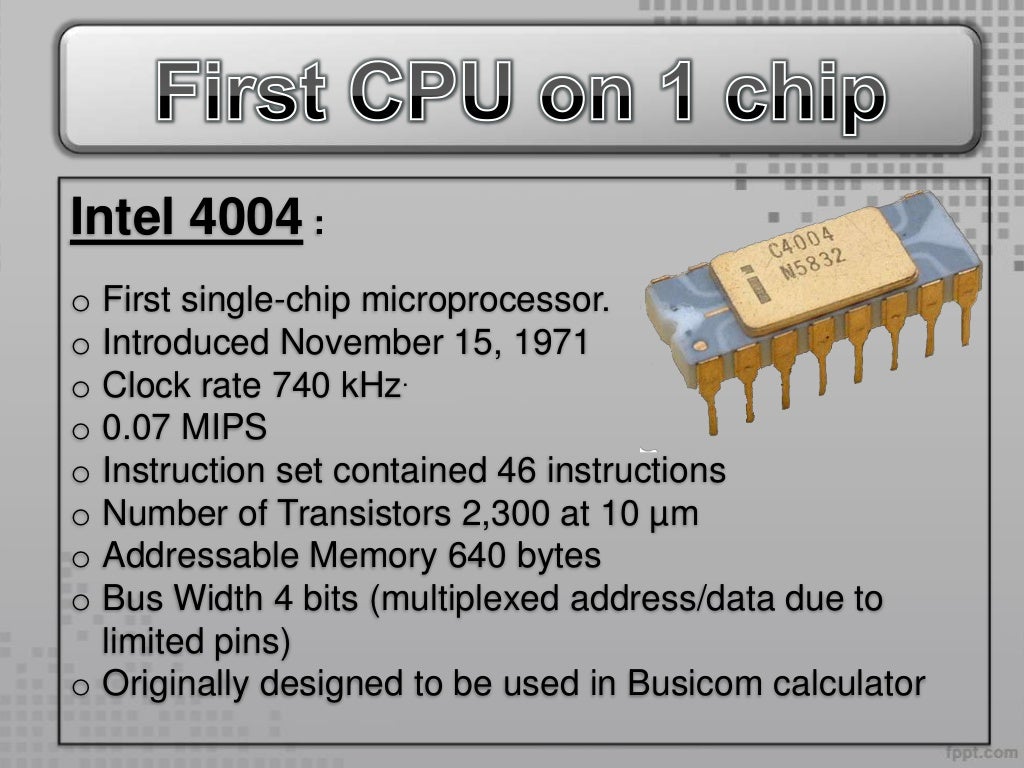 Timeline of Processors
