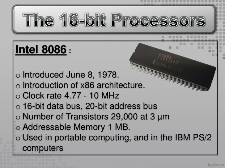 Timeline of Processors