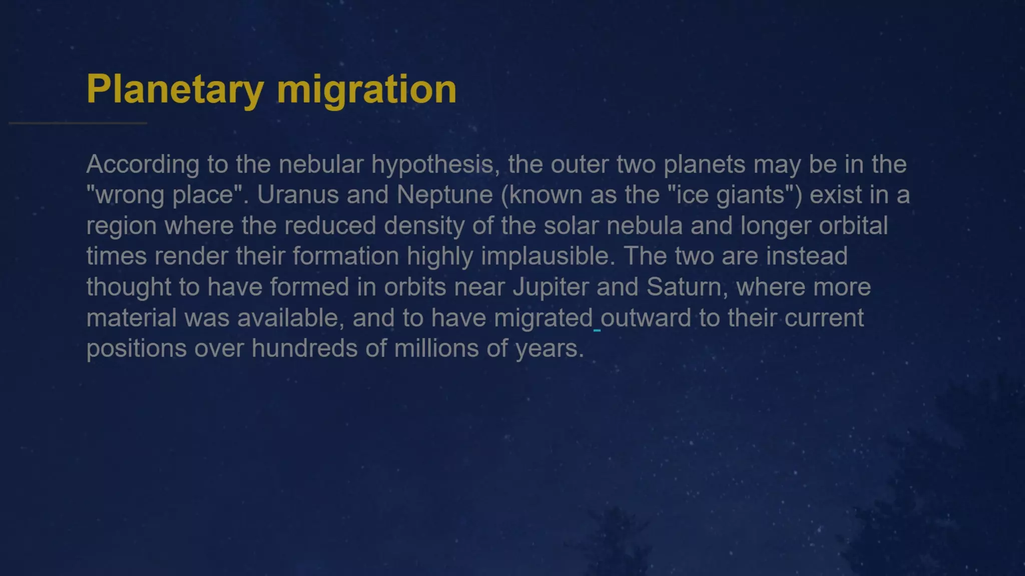 Timeline of solar system