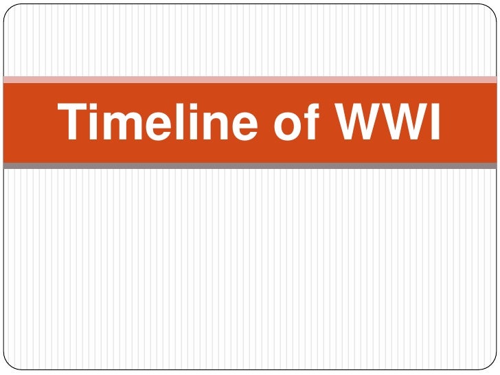 Timeline of wwi (wwi part 2)