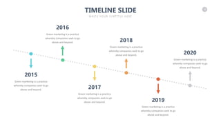 14
TIMELINE SLIDE
WRITE YOUR SUBTITLE HERE
Green marketing is a practice
whereby companies seek to go
above and beyond.
2015
Green marketing is a practice
whereby companies seek to go
above and beyond.
2017
Green marketing is a practice
whereby companies seek to go
above and beyond.
2019
Green marketing is a practice
whereby companies seek to go
above and beyond.
2016
Green marketing is a practice
whereby companies seek to go
above and beyond.
2018
Green marketing is a practice
whereby companies seek to go
above and beyond.
2020
 