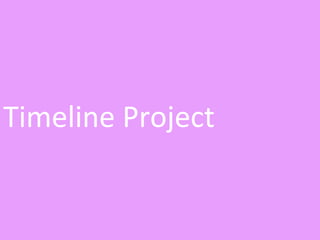Timeline Project  By Annie Tribone 