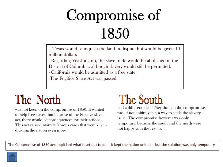 what was the compromise of 1850 5 parts