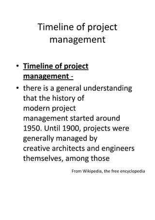 Timeline understanding | PDF