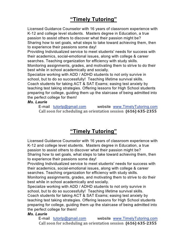 timely tutoring ad 2 tutoring ad