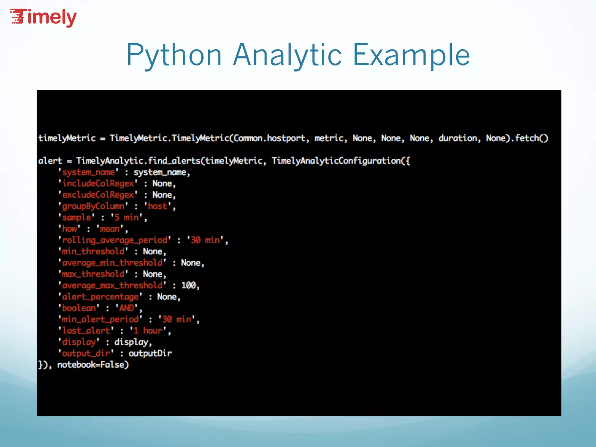 Python Analytic Example
 