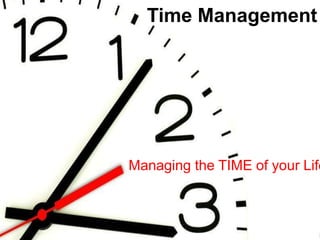 Time Management Managing the TIME of your Life!! 