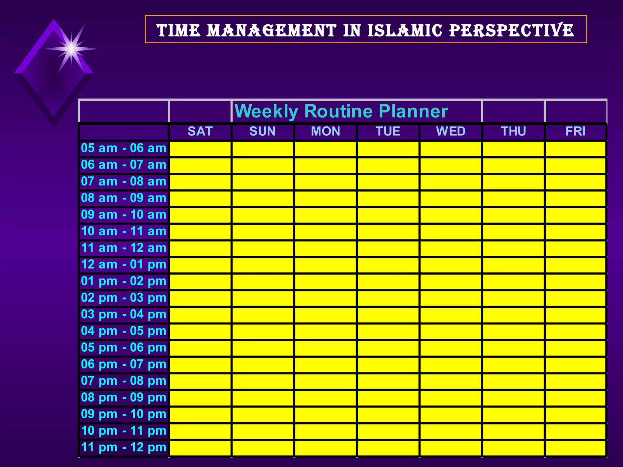 TIME MANAGEMENT IN ISLAMIC PERSPECTIVE 