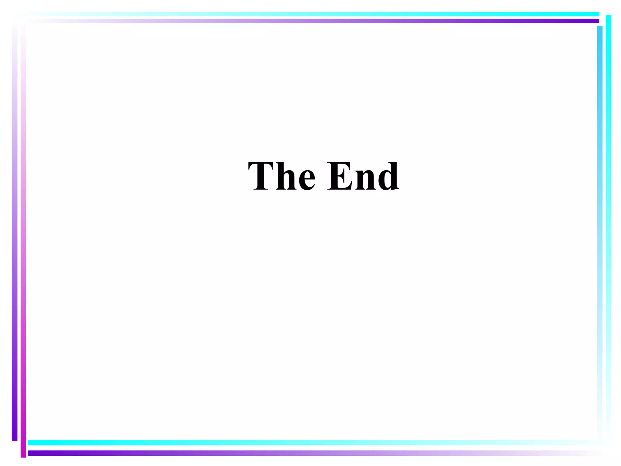 The End 