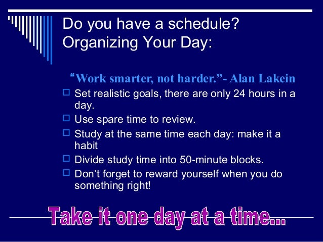 making college schedule