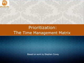 Manage Time with Prioritization