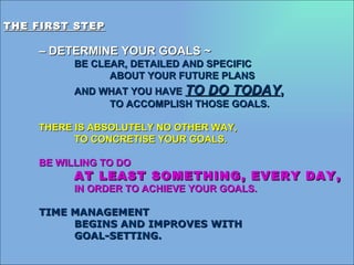 First Goal Time Time Management | PPT