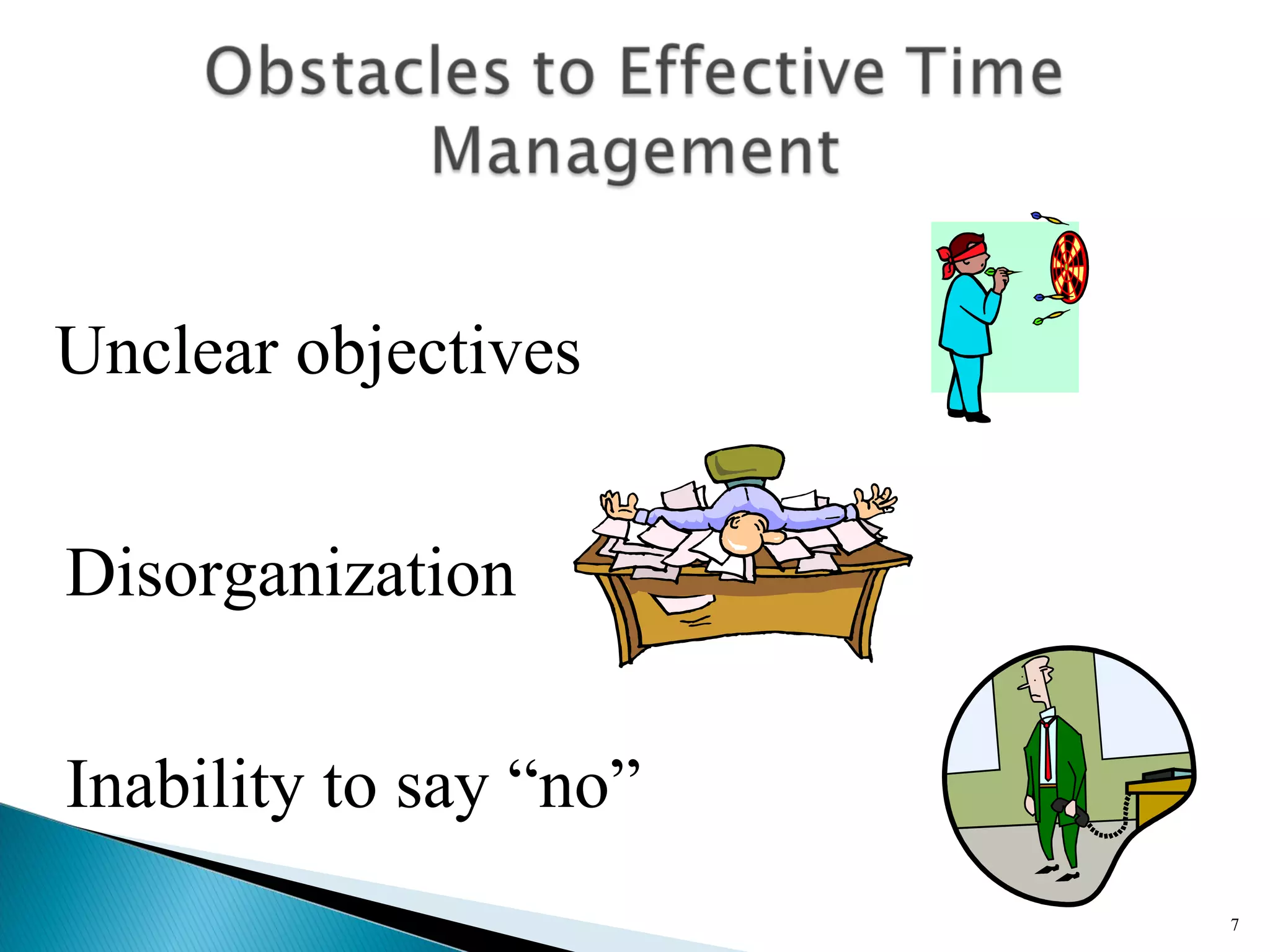 7
Unclear objectives
Disorganization
Inability to say “no”
 