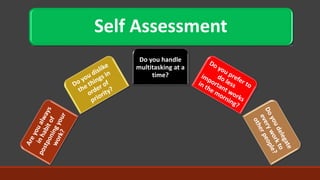 Self Assessment
Do you handle
multitasking at a
time?
 