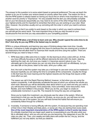 Rpm Method Time Management - Anthony Robbins - Rapid Planning Method | PDF