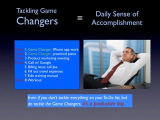 Tackling Game
                                             Daily Sense of
Changers                            =       Acco...