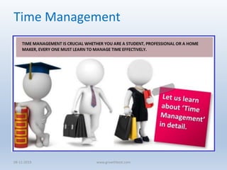 Time Management
08-11-2019 www.growthbest.com
 