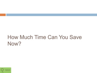 How Much Time Can You Save
Now?
 