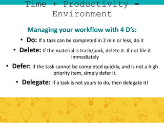 Time management tips and tools | PPTX