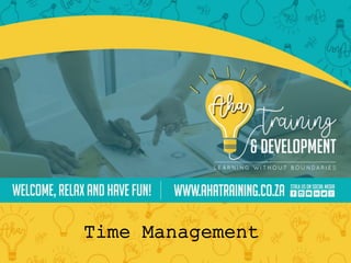 “Time management” is the way we
decide to utilize our time in order to
maximize our productivity in achieving
certain long...